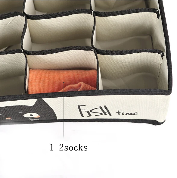 Ящик для хранения нижнего белья с 24 ящиками складные коробки шарфов носков