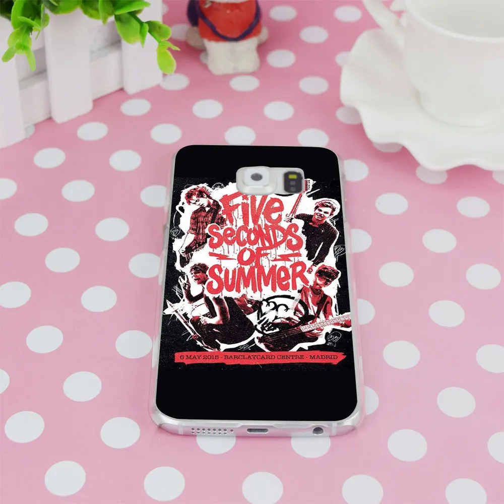 G3 5sos 5 Seconds Of Summer Transparent Hard PC Case Cover For Samsung Galaxy S 3 4 6 7 Mini Edge Plus Note |