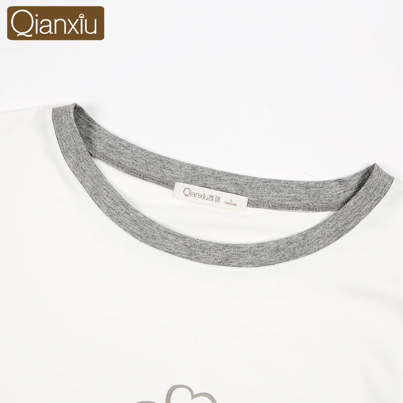 Женское хлопковое спальное платье с рукавом три четверти Повседневная Ночная