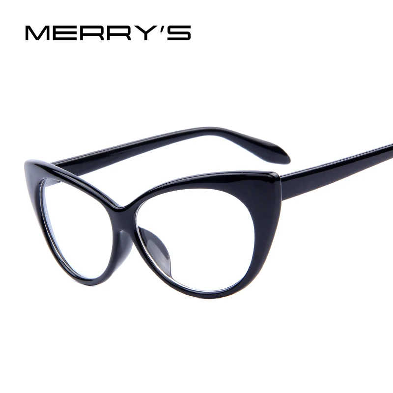 Модные брендовые женские обычные очки кошачий глаз прозрачные