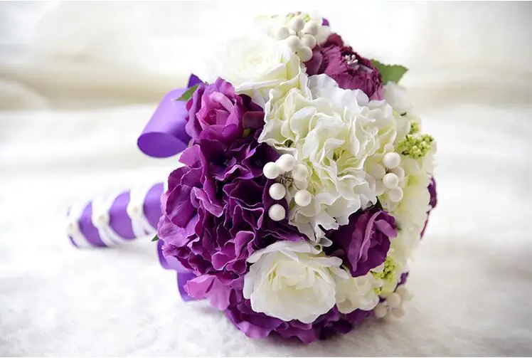 Букет Де Mariage Белый Кружева Свадьба Свадебные Букеты 2017 Кристалл Цветы | Свадьбы и