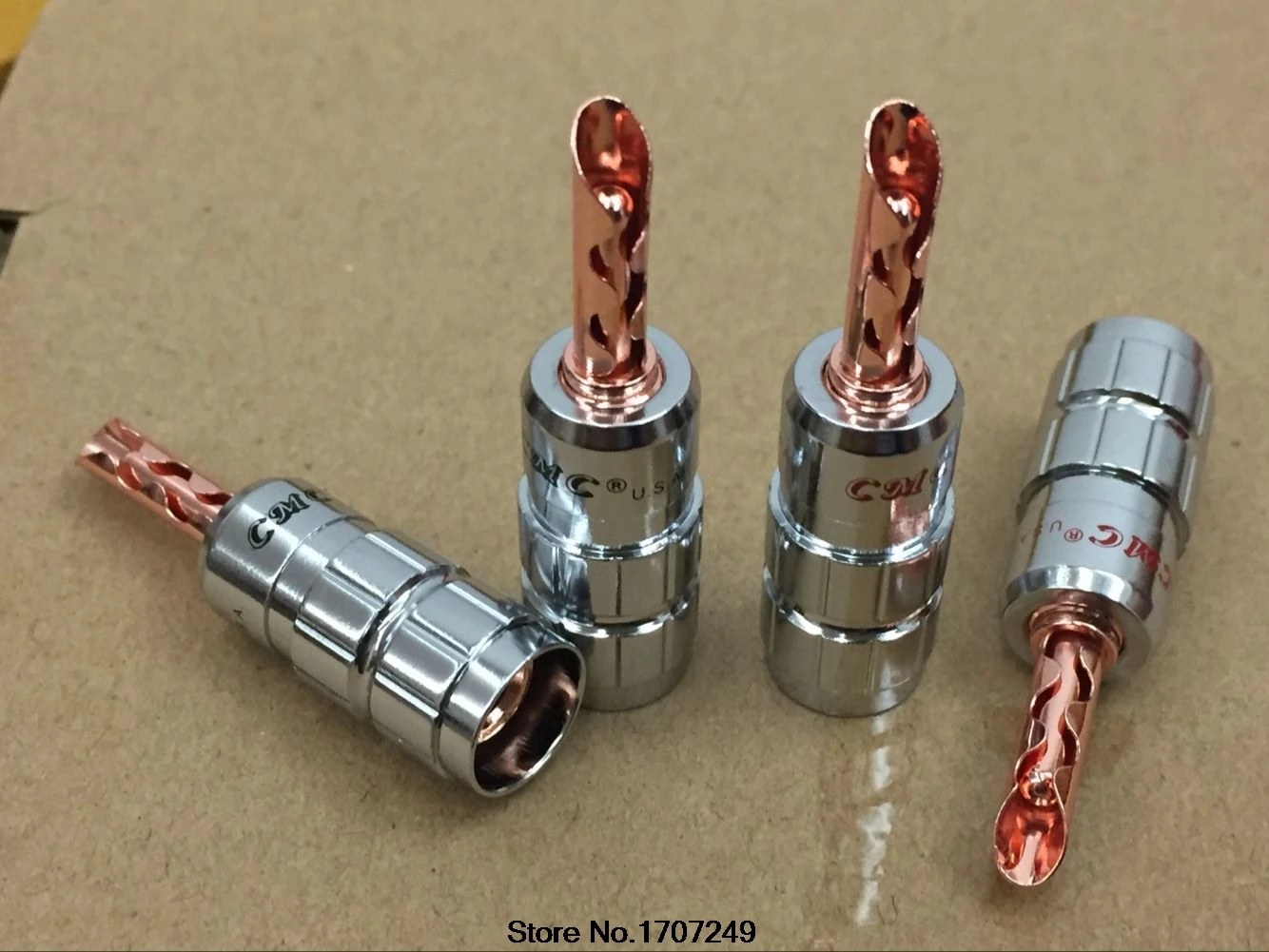 

Free Shipping 20pcs CMC Red Copper Speaker Cable Connectors Banana Plugs No soldering