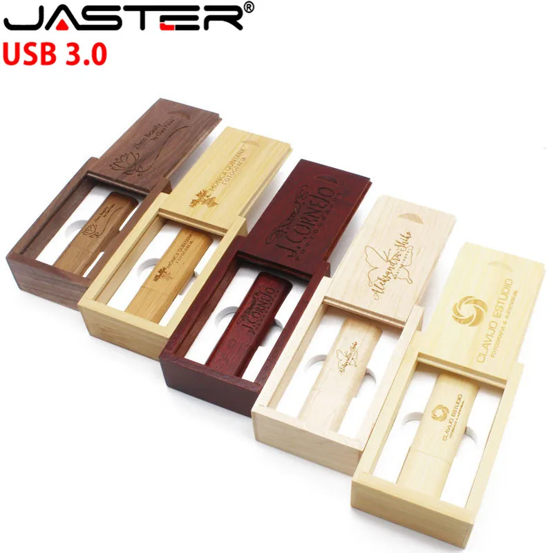 JASTER USB 3 0 деревянный + коробка флэш накопитель драйвер pendrive 4 ГБ 8 16 32 карта памяти