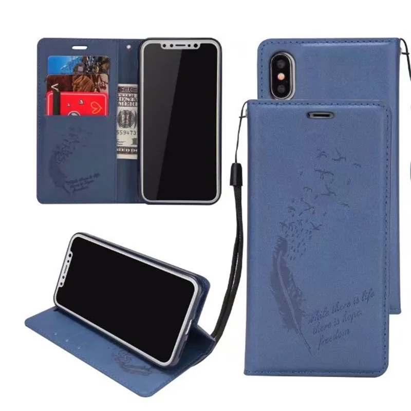 Хорошее качество кожаный чехол для телефона Phone5 SE X Стенд Слот карт памяти Винтаж