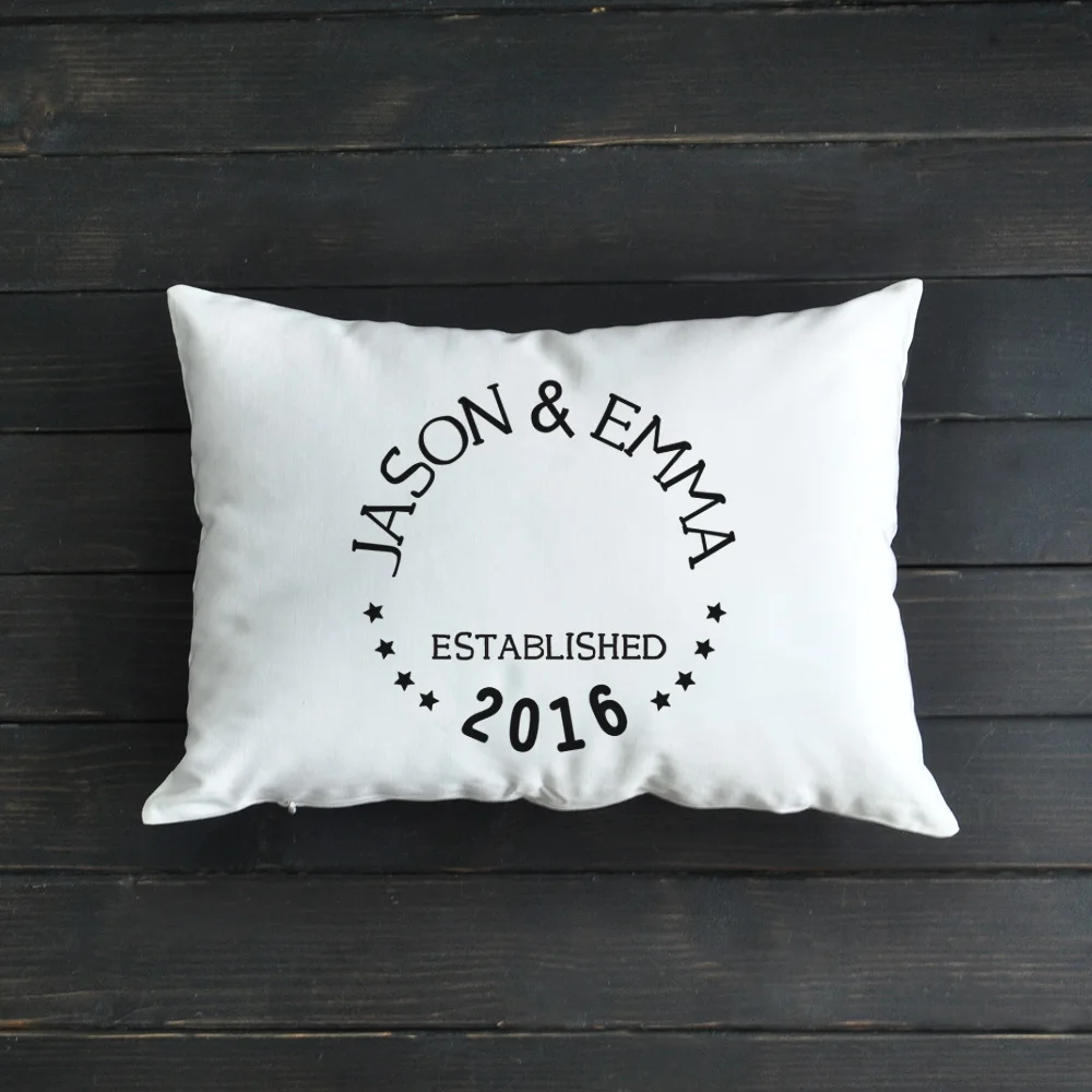

Handmade Personalized Pillow Housewarming Gift for Anniversary Cushion Pillow Home Decor