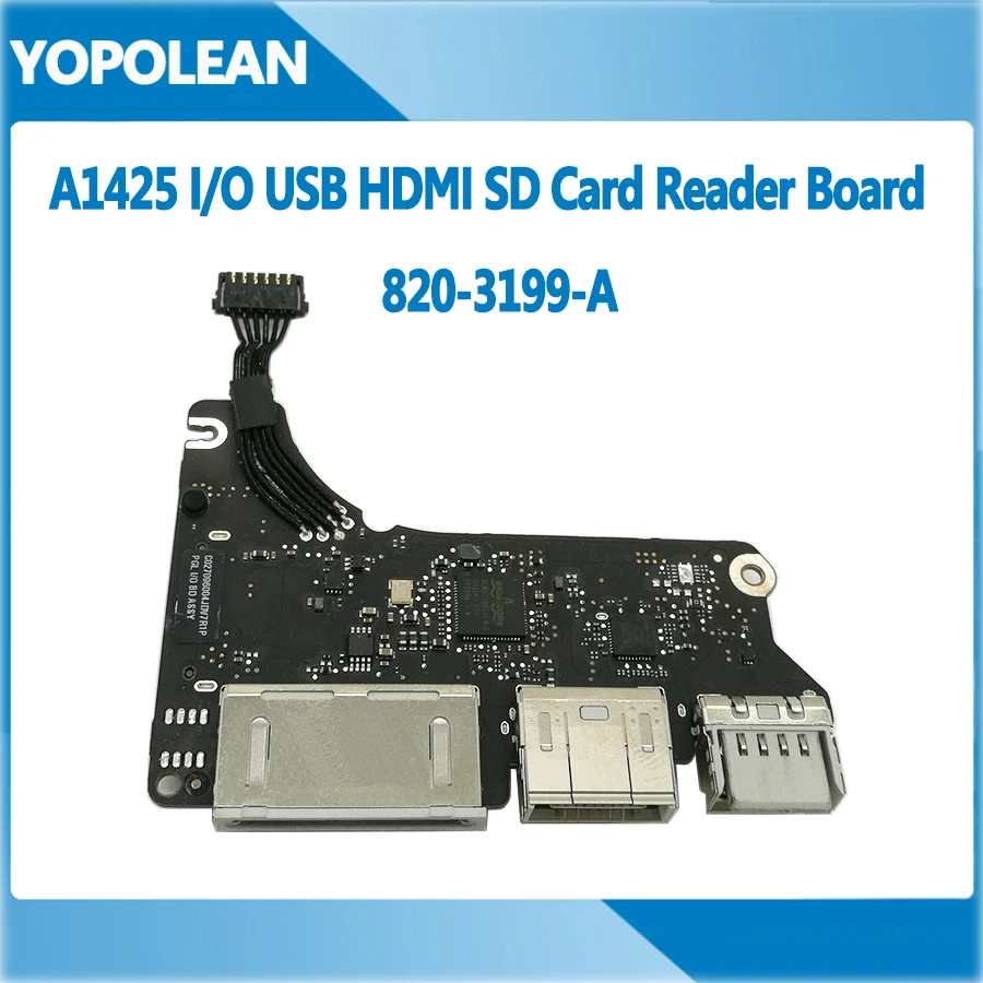 Оригинальная тестированная плата питания для Macbook Pro Retina 13 &quotA1425 USB DC I/O Jack аудио 820