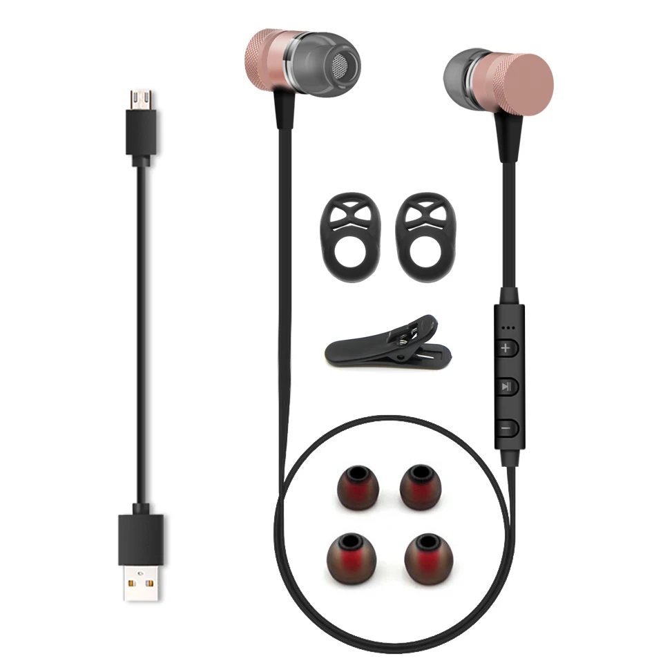 M98 Беспроводной наушники Спорт Бег Металлические Магнитные гарнитура Blutooth для