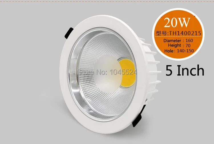 5W 10W 15W 30W 60w 80w white Led Panel Light AC 110-265V Round COB ceiling Dimmable Down Lights With Driver | Лампы и освещение
