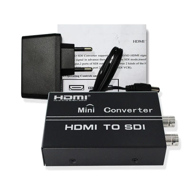 

HDMI to SDI Mini Converter Support Convert 2 HDMI Signal to 2 SDI Signal Meanwhile Use for DVD/PC/SDI Monitor/SDI Editing System