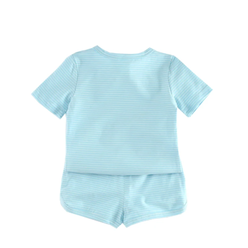 Halilo комплект одежды для маленьких мальчиков с буквенным принтом в полоску