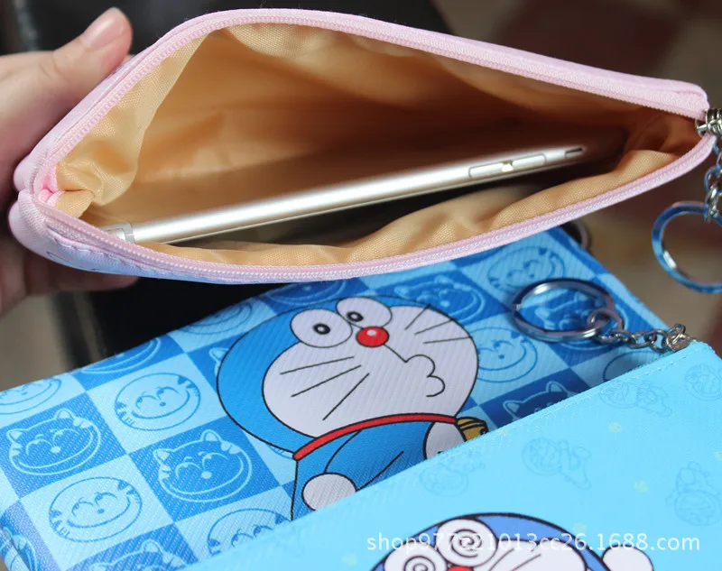 IVYYE 1 шт. синий Doraemon аниме PU Кошелек для монет Мультяшные мягкие сумки для мелочи кошелек для денег для хранения ключей детский подарок