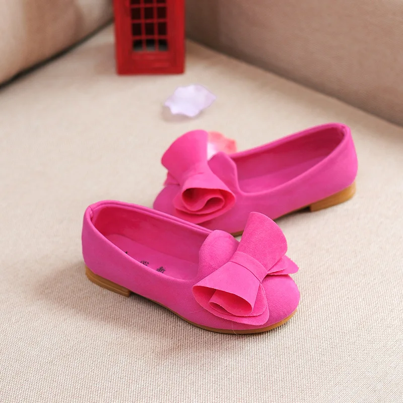 

AFDSWG spring and autumn bow low heel yellow shoes for girls green casual sneakers kids rose red children shoes for girls