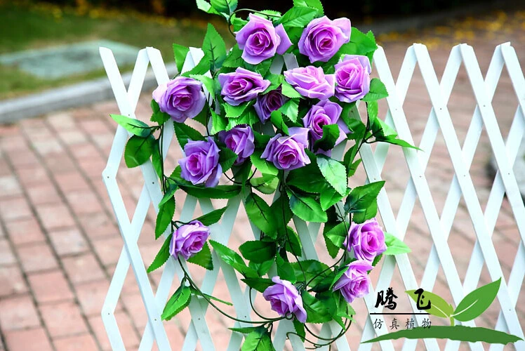 1 шт. DIY Искусственные розы лозы цветы для свадебного украшения длинные 250 см