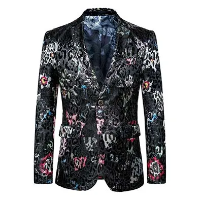 LONMMY 4XL 5XL 6XL Винтаж Цветок для мужчин Блейзер Slim fit две пуговицы свадебное платье костюм повседневное осень s цветочный блейзер весн - Цвет: 827