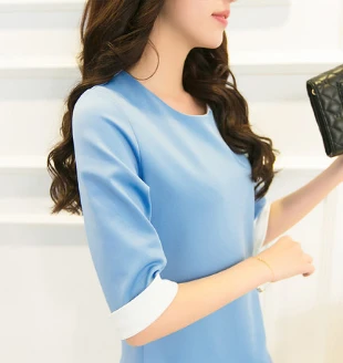 2014 spring new Korean ladies stitching bottoming summer dress Plus 4 sizes S-XL 2 colors casual party dresses freeshipping | Женская