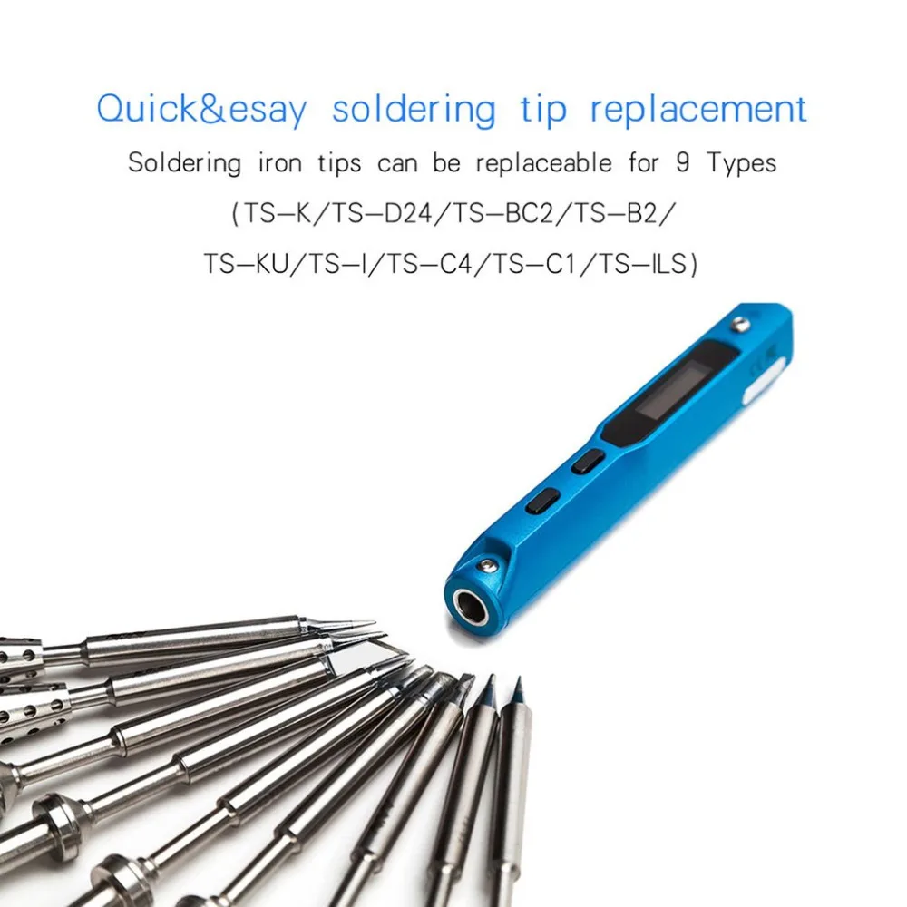 TS100 Мини Портативный Умный программируемый Электрический паяльник цифровой