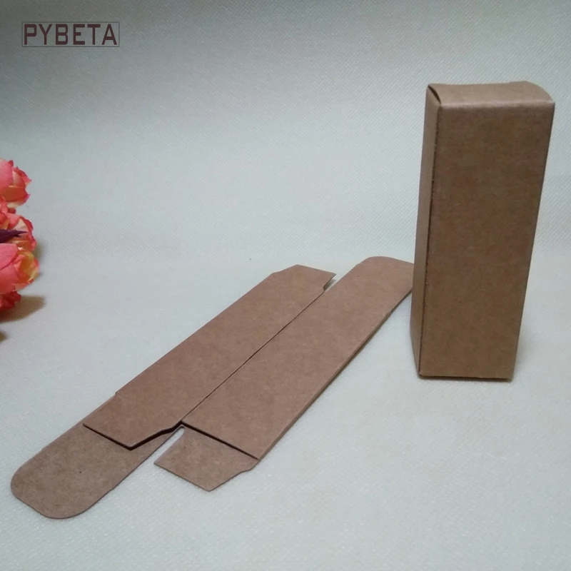 

50pcs/lot- 3*3*14cm Kraft Paper Box for sprays cosmetic samples party favors boxes