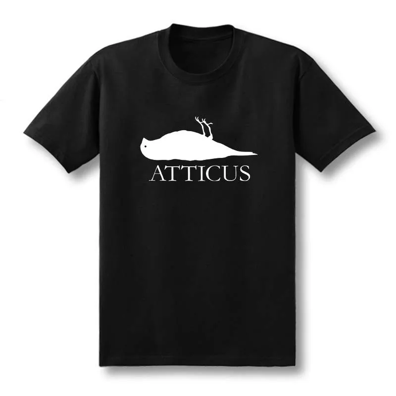 Новинка брендовая футболка ATTICUS с логотипом мертвой птицы мужская