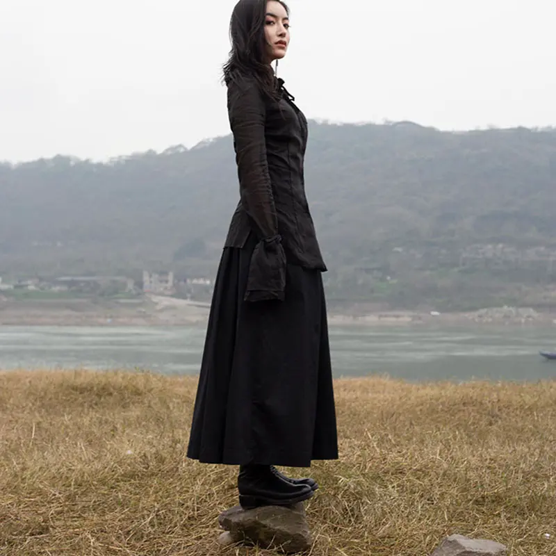 [XITAO] Korea Fashion New Women 2019 Spring Summer A-line Loose Skirt Female Solid Color Casual Ankle-length WBB2554 | Женская одежда