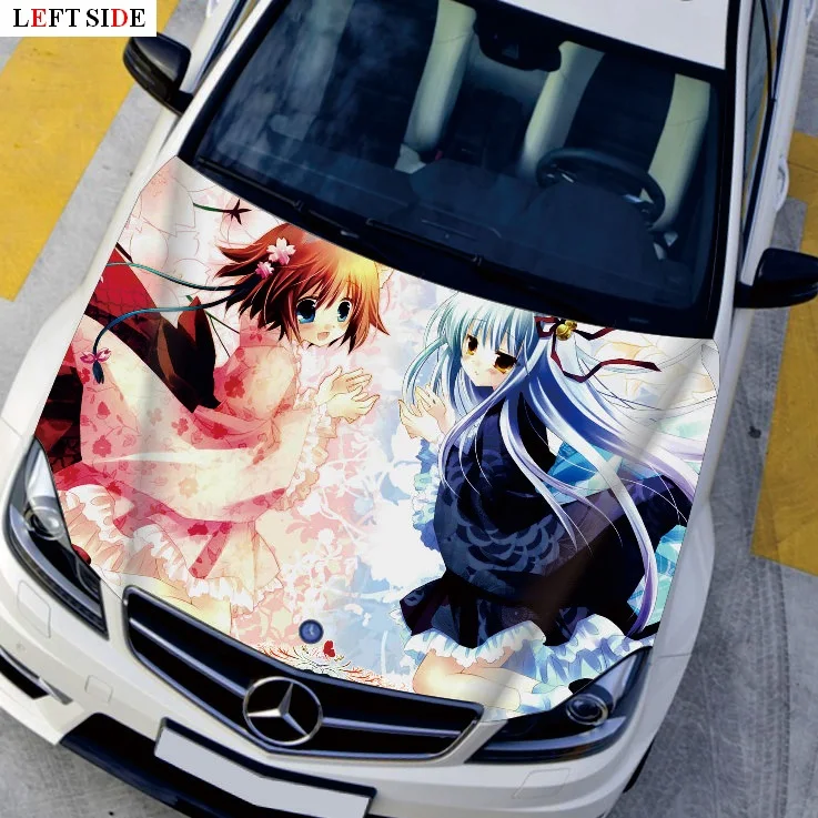 Левая сторона автомобиля наклейки свет и тень контрастные капот Автомобиль