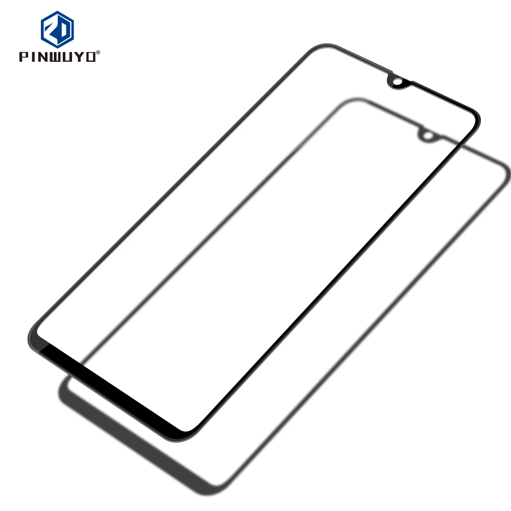 PINWUYO For Samsung Galaxy A20 Screen Protector 6.4 inch for Glass Film 3D Curved Full Cover Protective Black | Мобильные телефоны