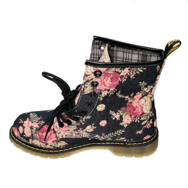 Женские высокие ботильоны в стиле ретро модные тканевые ботинки для верховой