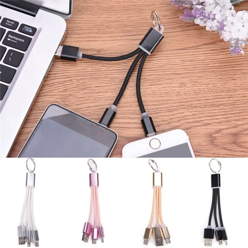 13 5 см USB кабель металлический брелок Micro для передачи данных зарядное устройство