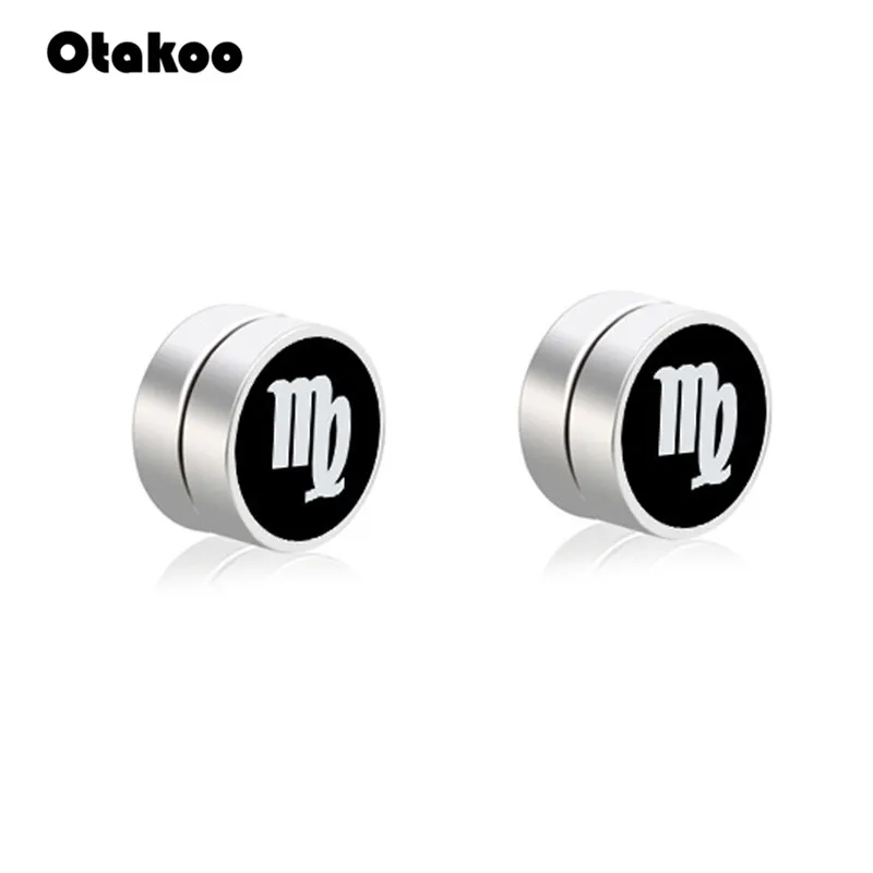 Серьги Otakoo в стиле унисекс с черным магнитом модные ювелирные украшения без