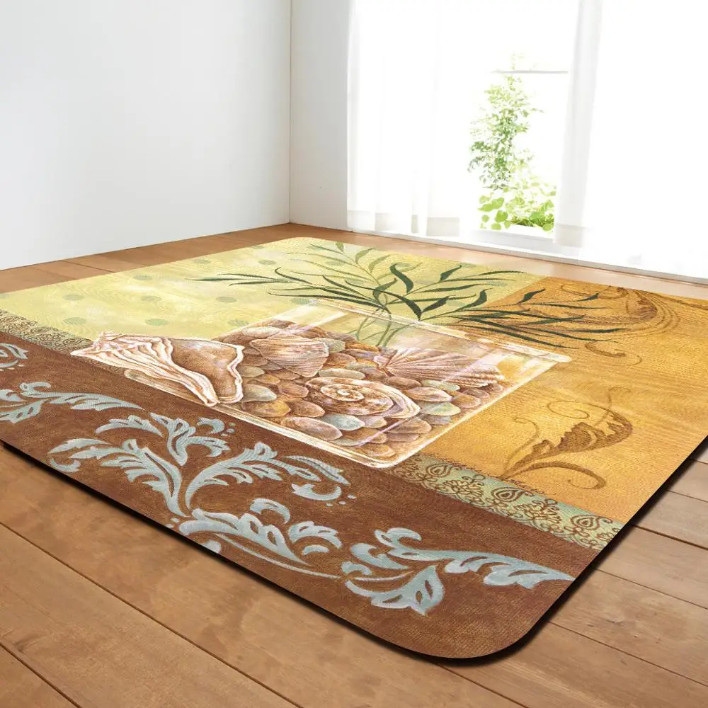 

Retro style Living Room Large Area Decor Rose Print Carpet Bedroom Soft House Rug Restaurant Door mat Coffee Table Mats Carpet