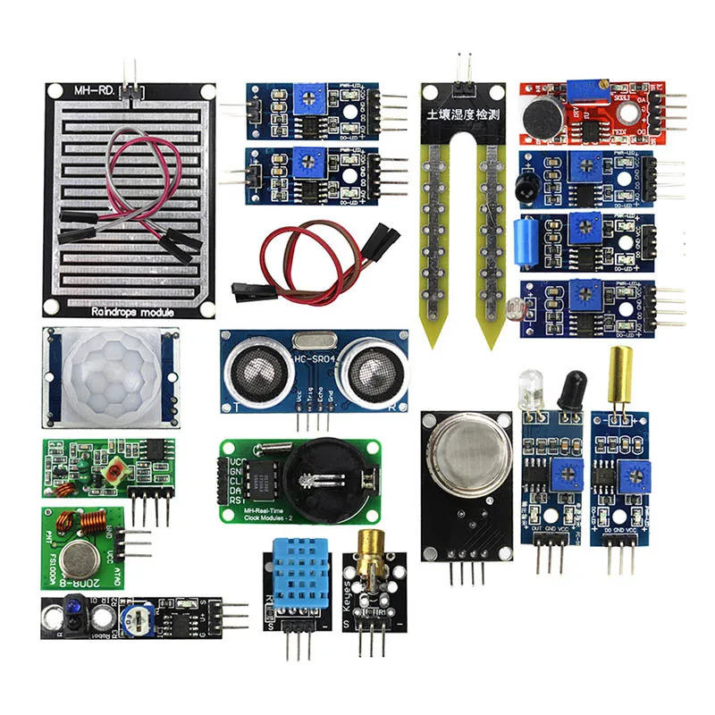 Новинка 16 шт./компл. Комплект модуля датчика для Raspberry Pi 3 B модель DC128|Модули умного