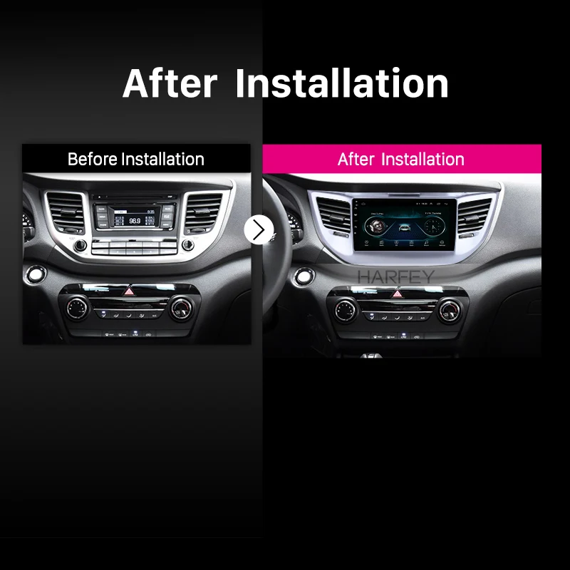 Harfey для Hyundai TUCSON 2014-2018 автомобильное стерео радио 9 &quotAndroid 8 1 GPS Navi с Bluetooth