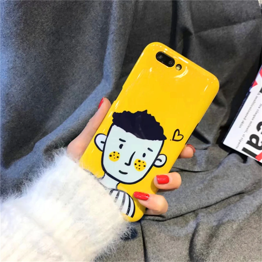 Cartoon Boys Girls Phone Cases For iPhone 6 6S Plus Cute Smooth Soft TPU Back Cover 7 8 Coque Funda |