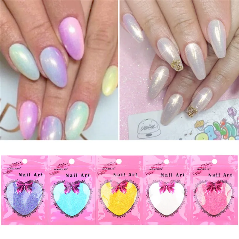 Горячие Продажи 1 шт. Nail Art Феи Ногтей Блестит Золотой Блеск Порошок Украшения