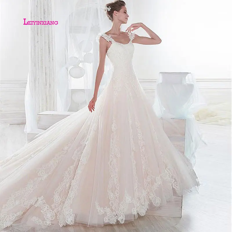LEIYINXIANG Новое поступление свадебное платье невесты Vestido De Noiva без спинки