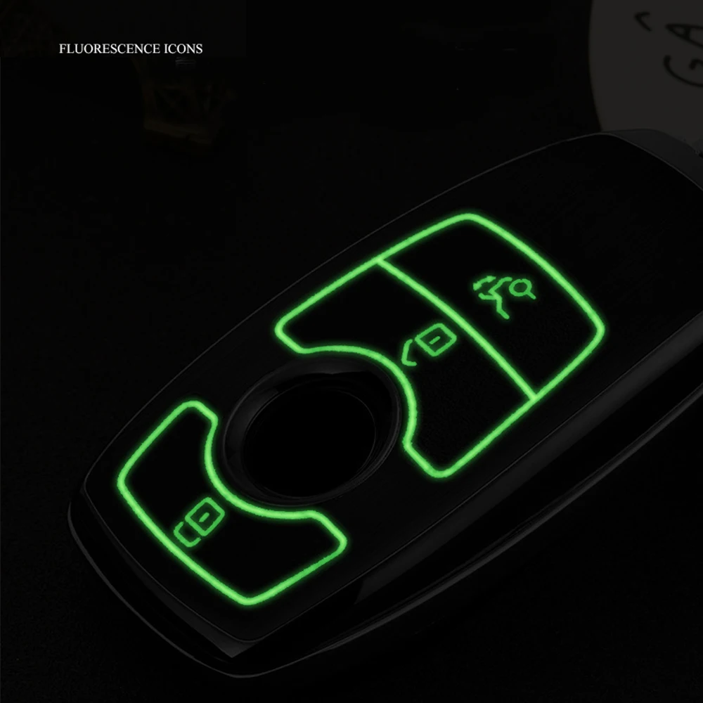 Fluorescence Car Key Case Cover Bag Shell Remote for Mercedes Benz C Class W205 C200 C180 C260 C300 E W213 E200 E300 E320 | Автомобили и