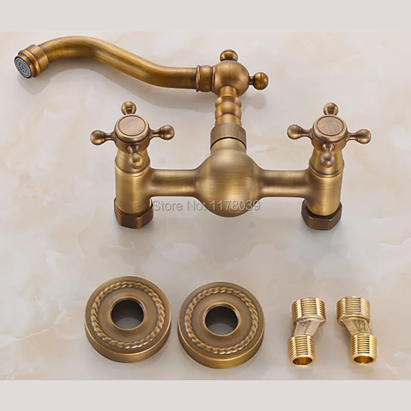 Смеситель для ванной комнаты смеситель из античной латуни двойного дизайна