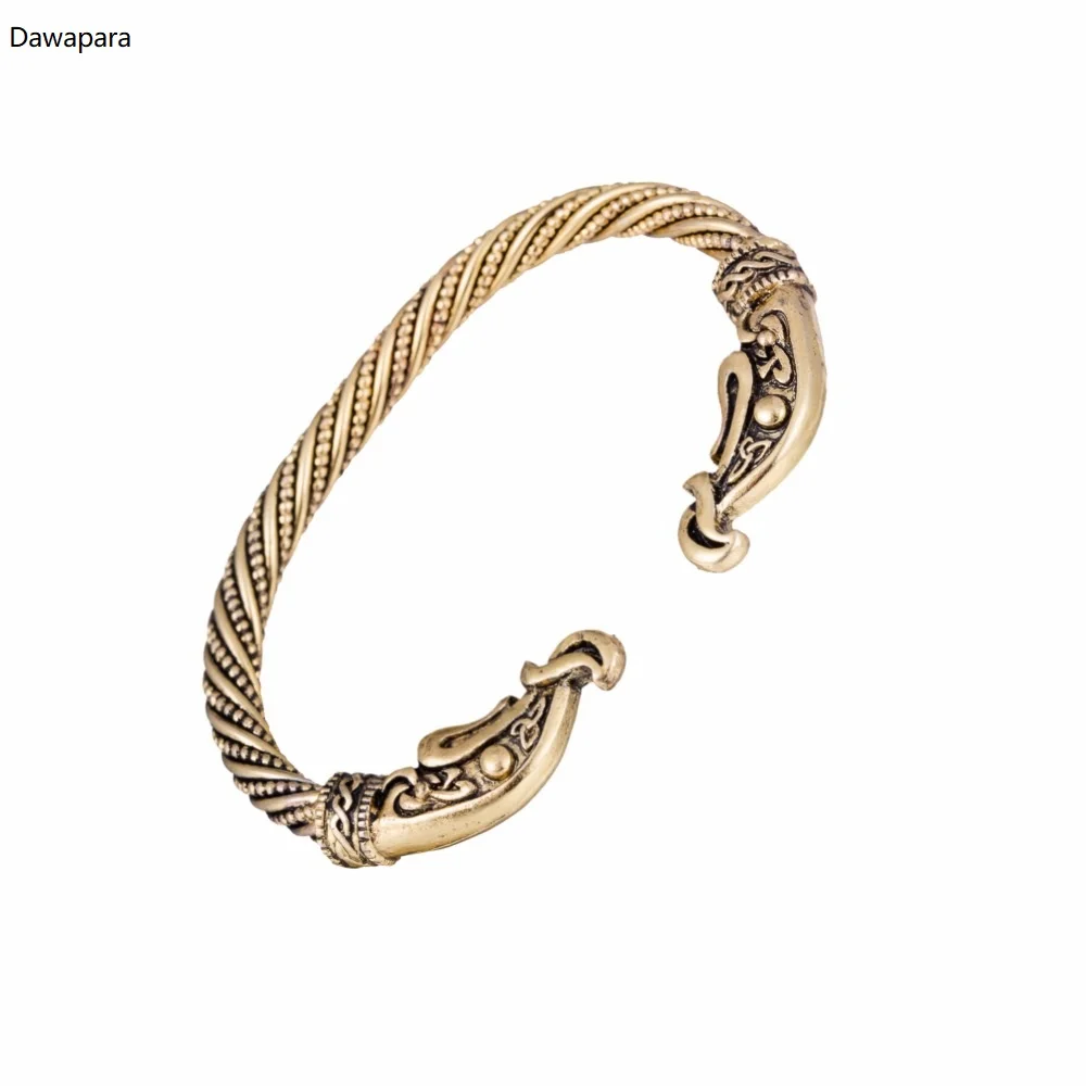 Мужской браслет dwapara Crow золотистого цвета с завинчивающими гвоздями|bracelets for|dragon