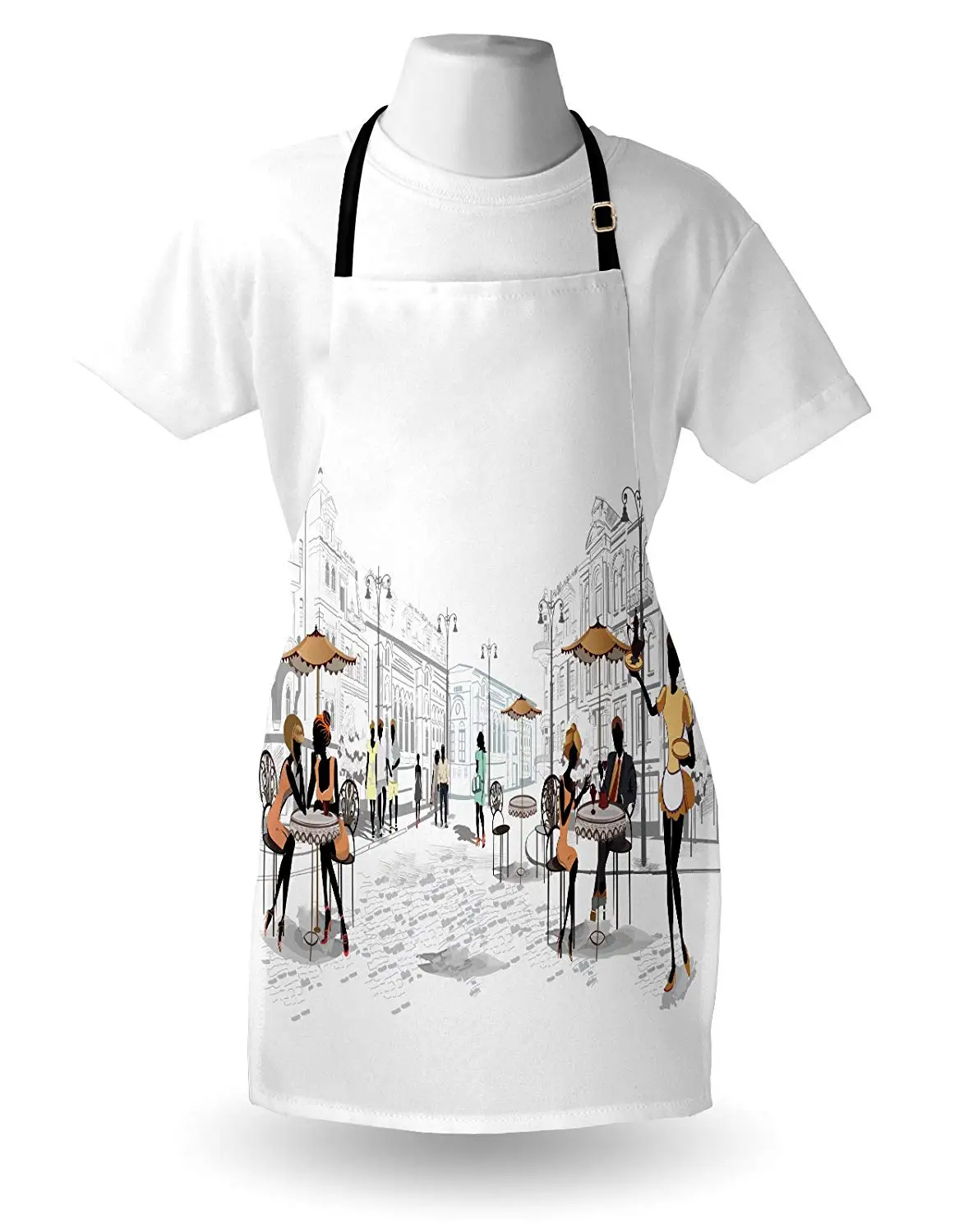 Европейский фартук перспективный вид эскиза истории европейских улиц зданий и