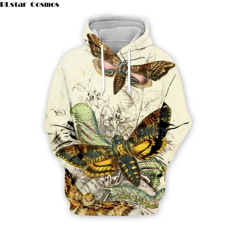 Красочные насекомые Новинка Бабочка печатных мужчин/женщин 3d толстовки/свитшоты