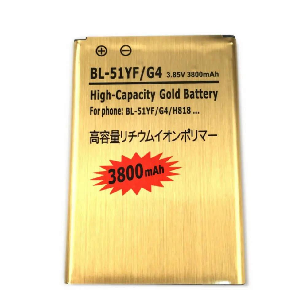 Новинка высокое качество 3800 мАч BL-51YF золотой Аккумулятор для LG G4 H815 H818 H810 VS999 F500 |