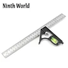 Точные измерительные инструменты из нержавеющей стали, алюминиевая комбинация, квадратный набор сделай сам, оборудование для мастерской, спиртовой уровень с углом обзора 12 дюймов (300 мм)