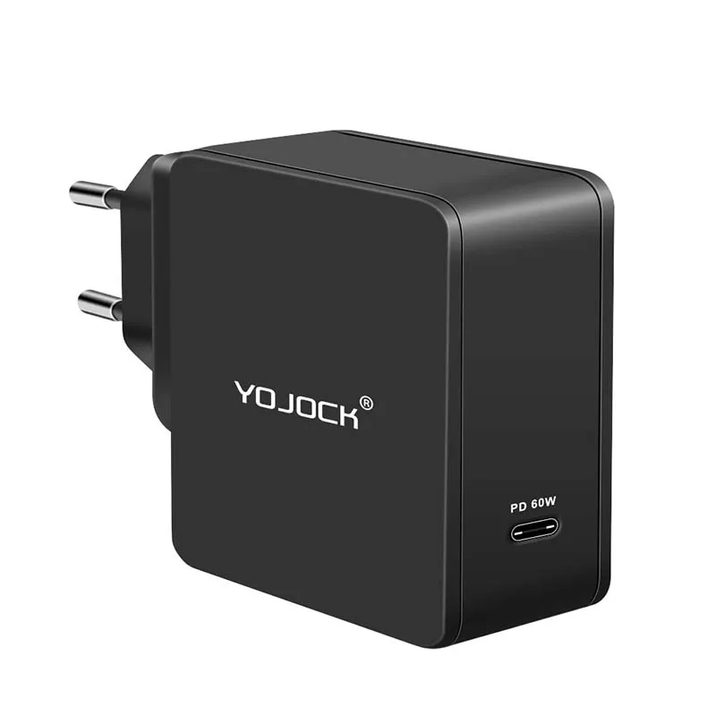 EU Yojock EU/AU/UK/US 60 Вт PD зарядное устройство тип-c зарядное устройство Портативный адаптер для nintendo Switch Macbook Pro Xiaomi Mi5 - Тип штекера: EU