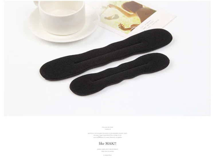 Инструмент для укладки волос из черной губки 2 размера пучок модный головной убор