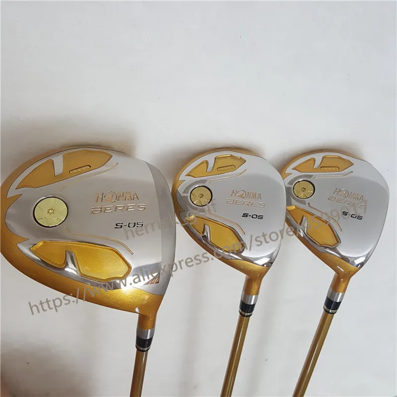 Комплект для гольф-клубов, набор OEM Honma Bere, S-05, 4 звезды, наборы гольф-клуба, водителя+ Фарватер+ Утюг для гольфа+ клюшка(14 шт.) и сумка