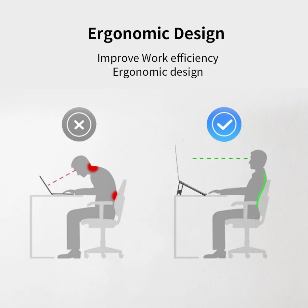 

High-Quality Aluminum Portable Folding Tablet Laptop stander Anti-slip Stand Holder for Notebook Tablet Desktop MacBook iPad air