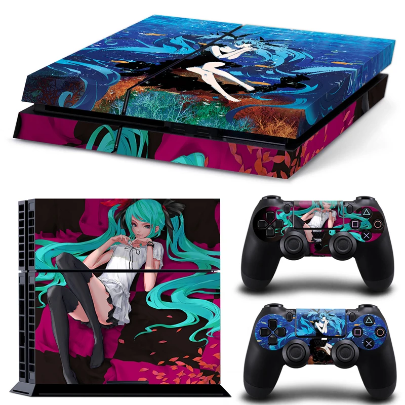 MIKU ПВХ Виниловая наклейка для Sony PS4 консоль и контроллер Playstation 4