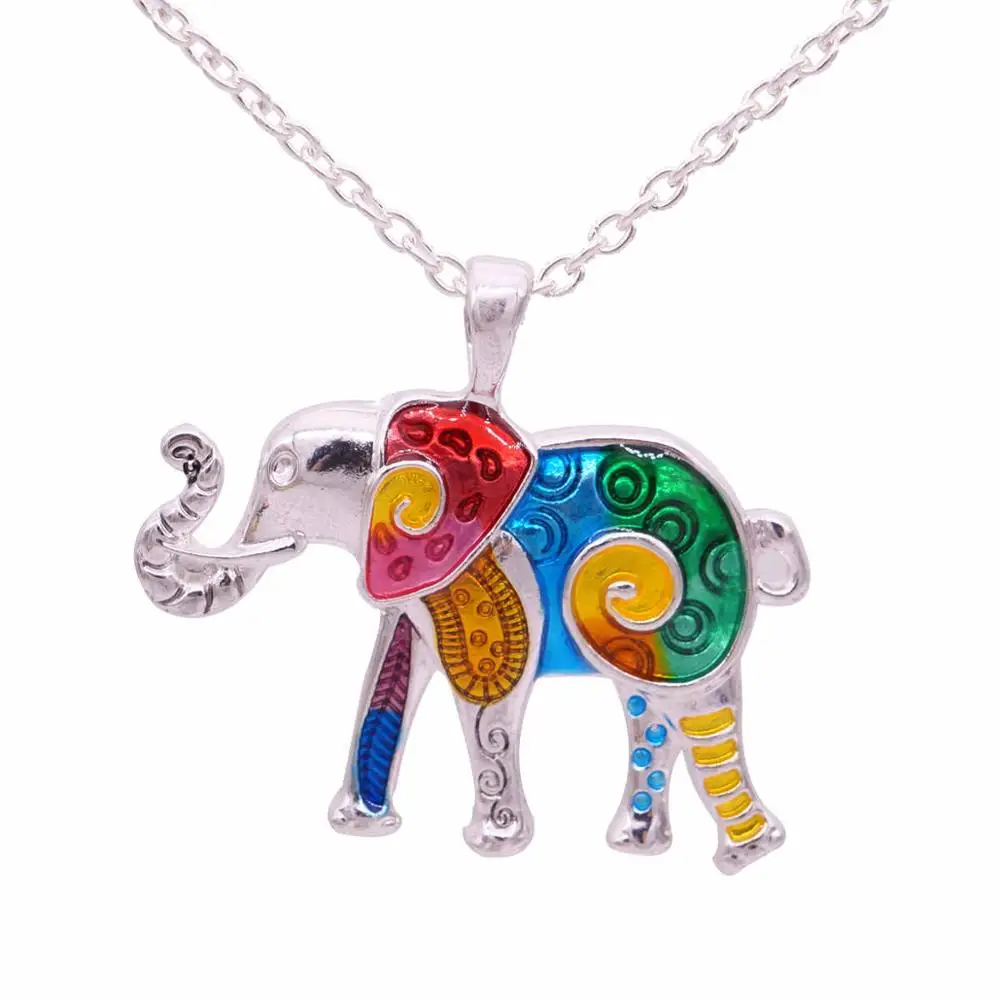 Elephant Мода Boho чокер колье с животными богемные макси Colar эмаль черепаха свинья ожерелья с лошадьми& Подвески для женщин ювелирные изделия - Окраска металла: Elephant
