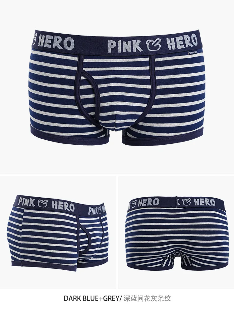 PINKHERO полосатые мужские боксеры с принтом, цветные дышащие хлопковые мужские трусы-боксеры, высококачественные мужские трусы, удобные мужские Трусы Calzoncillos