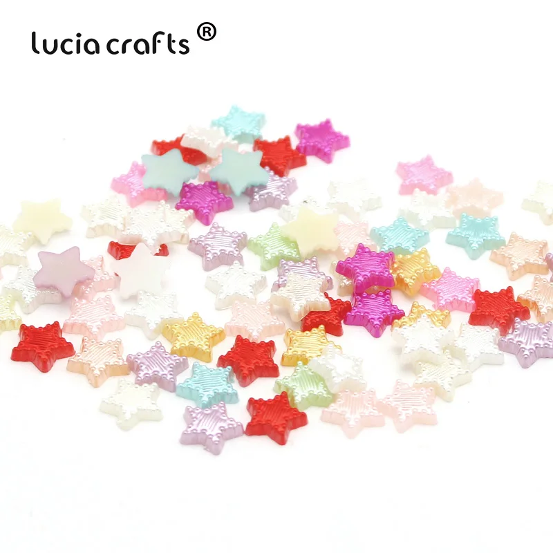 SALE 10mm Star Imitation Pearls Flat Back For DIY Scrapbooking Kid Art Accessories F0305 | Дом и сад