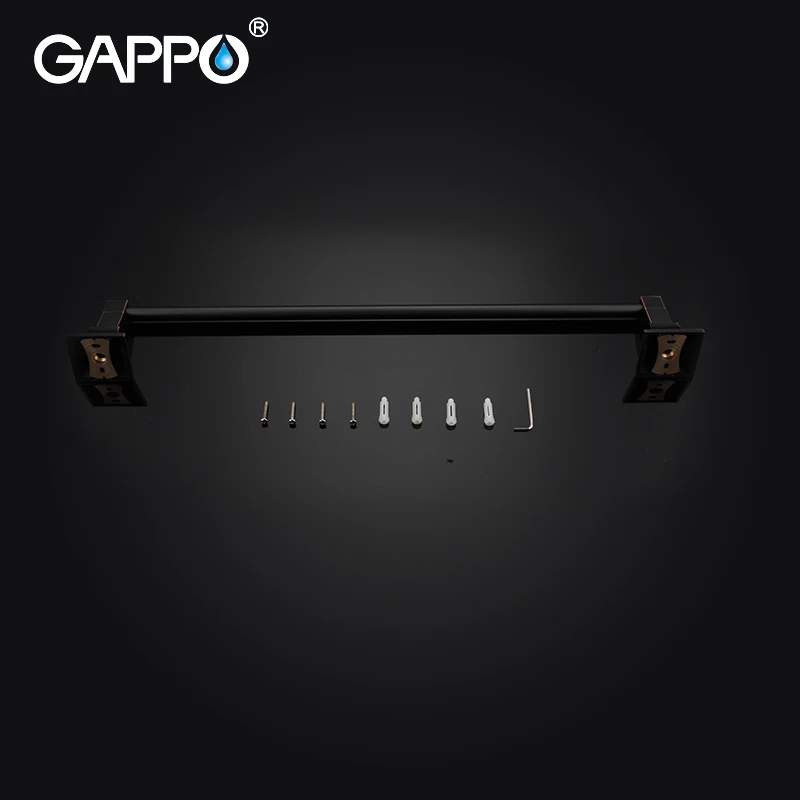 Вешалка для полотенец GAPPO настенный держатель из черной латуни ванной комнаты